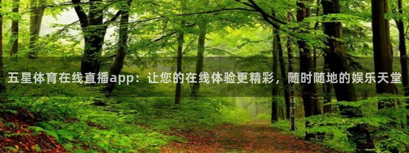 五星体育在线直播app：让您的在线体验更精彩，随时随地的娱乐天堂